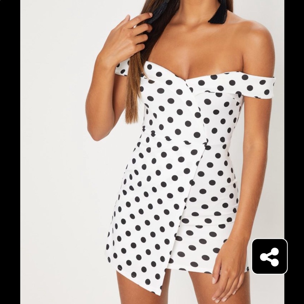 Polka dot mini dress
